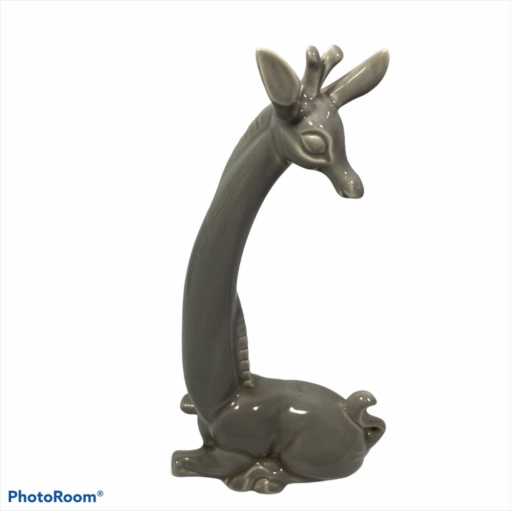 Vintage Roselane Pottery Gray Giraffe 262 MCM